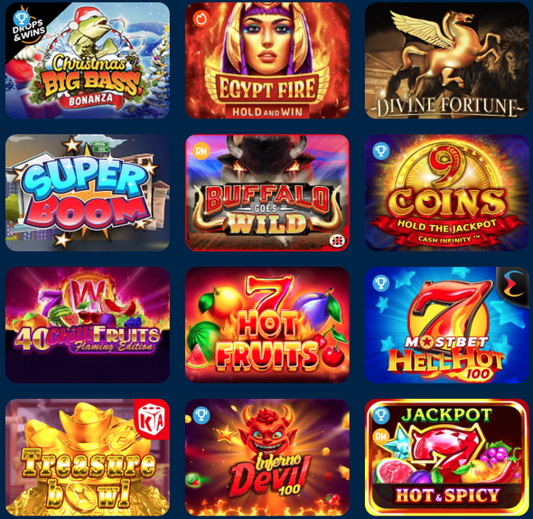 Élő kaszinó Mostbet